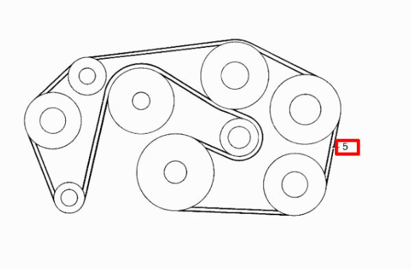 A0109978892 - Mercedes Benz C W202 Serpentine Rib V-belt A0109978892 NEW GENUINE