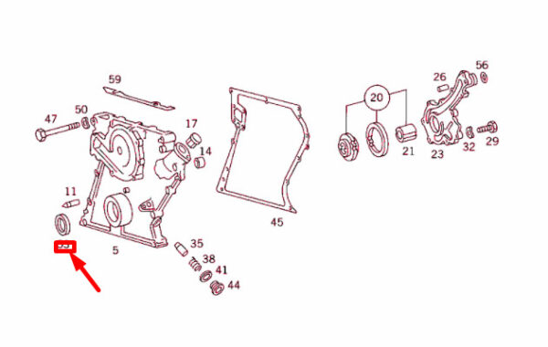A0109978947 - Mercedes-Benz E W210 Control Housing Seal Ring A0109978947 NEW GENUINE