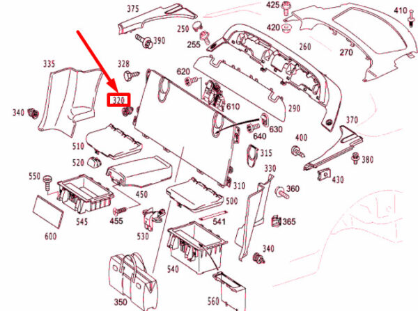 A0119884678 - NEW MERCEDES-BENZ SL R230 LINING CLAMP A0119884678 ORIGINAL