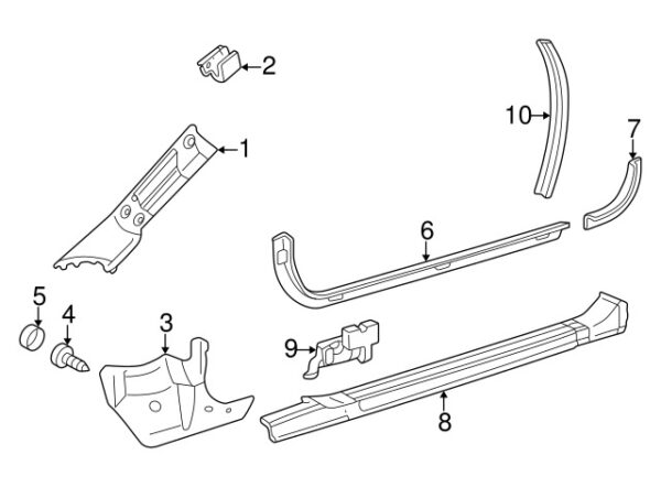 A0129883878 - Mercedes-Benz entry strip clip A0129883878
