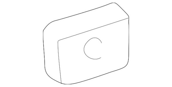 A0129886378 - Mercedes-Benz belt strip clip for the rear exterior door A0129886378