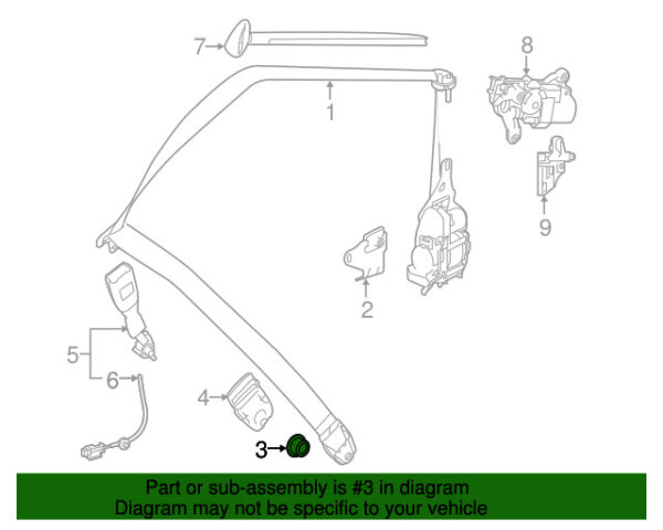 A0129905482 - NEW MERCEDES-BENZ S CLASS SEAT BELT LAP AND SHOULDER BELT SPACER ORIGINAL