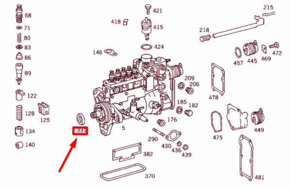 A0139970947 - MERCEDES-BENZ S W140 INJECTION PUMP SEALING RING A0139970947 NEW GENUINE