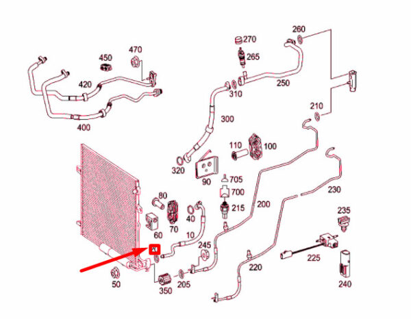 A0139977545 - NEW MERCEDES-BENZ ML W164 CAPACITORS PIPE SEAL RING A0139977545 GENUINE
