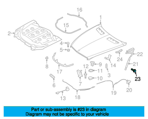 A0149904601 - Mercedes-Benz hood hinge bolt A0149904601