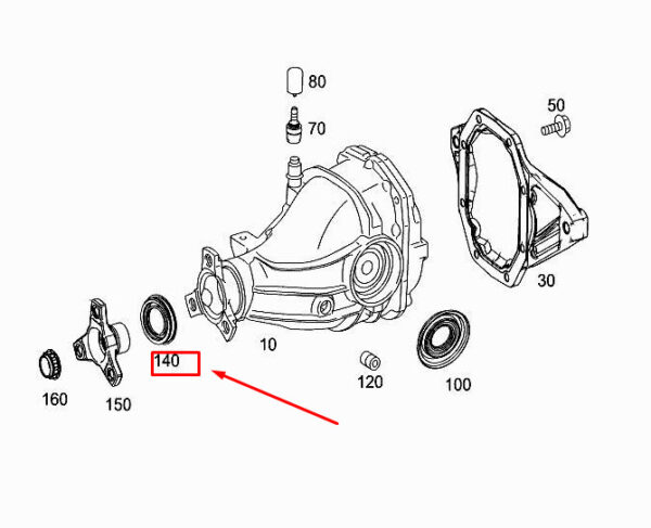 A0159974846 - Mercedes-Benz GLC X253 Radial Shaft Sealing Ring A0159974846 NEW GENUINE