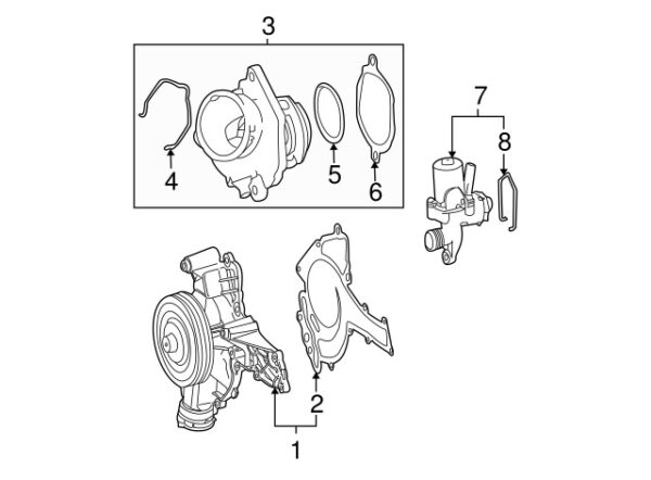 A015997614564 - NEW MERCEDES-BENZ CLK C CLASS ENGINE COOLANT THERMOSTAT O-RING A015997614564