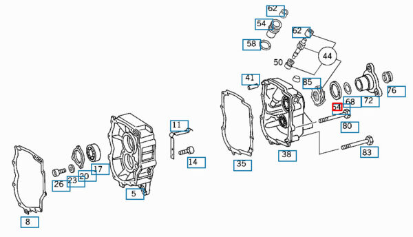 A0169970547 - NEW OEM MERCEDES-BENZ SL R129 TRANSMISSION SHAFT SEAL A0169970547 GENUINE