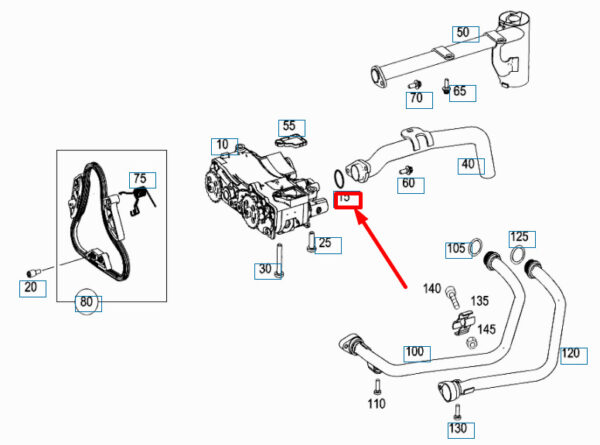 A0179978648 - New MERCEDES-BENZ C W204 Oil Pump Sealing Ring A0179978648