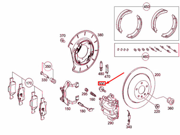 A0189900001 - NEW MERCEDES-BENZ ML W164 REAR BRAKE CALIPER BOLT A0189900001 ORIGINAL