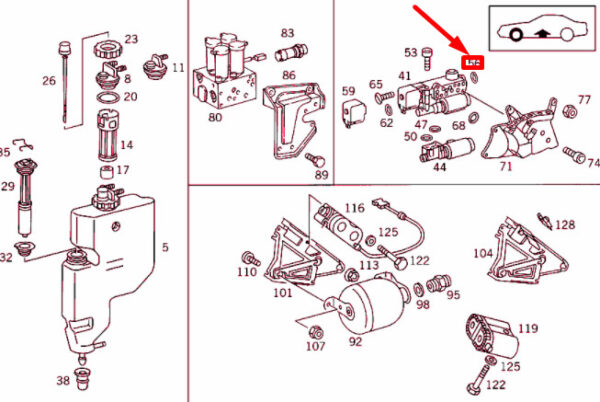 A0189977048 - NEW MB SL R129 SELF-LEVELLING DEVICE CONTROL VALVE SEAL RING A0189977048