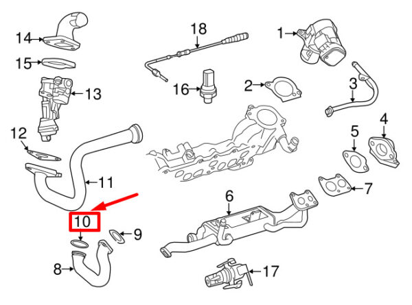 A0189978945 - NEW MERCEDES-BENZ ML W164 INTAKE PIPE O-RING A0189978945 GENUINE
