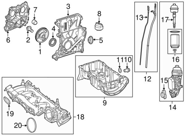 A0199906501 - Mercedes-Benz Engine Harmonic Balancer Bolt A0199906501