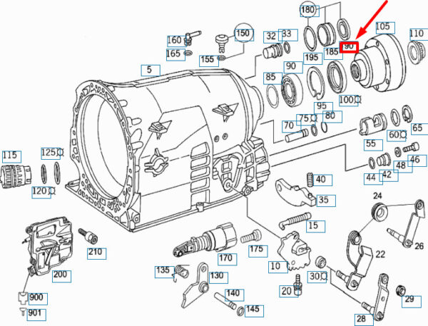 A0239970247 - NEW MB G W463 GEARBOX OUTPUT FLANGE SHAFT SEAL RING A0239970247 ORIGINAL