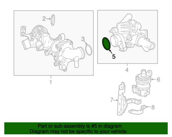 A024997634564 - NEW MB C A CLASS FRONT ENGINE COOLANT THERMOSTAT HOUSING O-RING A024997634564