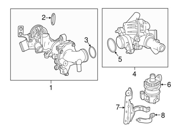 A024997634564 - NEW MB C A CLASS FRONT ENGINE COOLANT THERMOSTAT HOUSING O-RING A024997634564