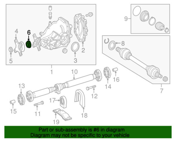 A0249979947 - NEW MERCEDES-BENZ CL C CLASS DRIVESHAFT PINION YOKE SEAL A0249979947