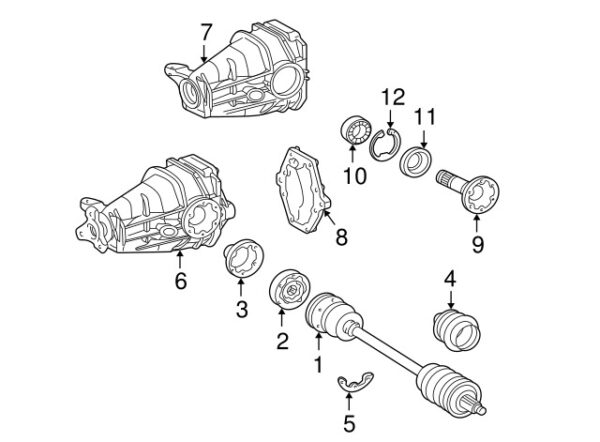 A0259972747 - NEW MERCEDES-BENZ CL C CLASS REAR DRIVE AXLE SHAFT SEAL A0259972747