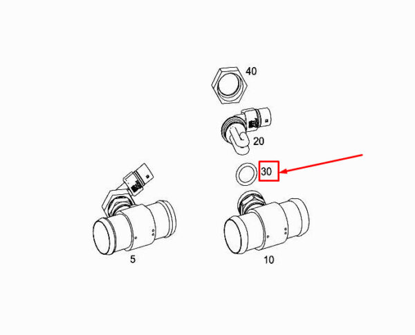A0259973045 - New MERCEDES-BENZ E W212 Preheater Housing O-Ring A0259973045