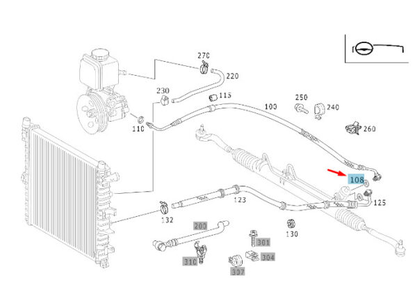 A0259977348 - Mercedes-Benz ML W163 Steering Gear Seal Ring A0259977348 NEW