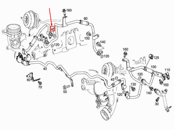 A0269971645 - NEW MERCEDES-BENZ C COUP� C205 ENGINE COW CENTERLINE O-RING A0269971645 GENUINE