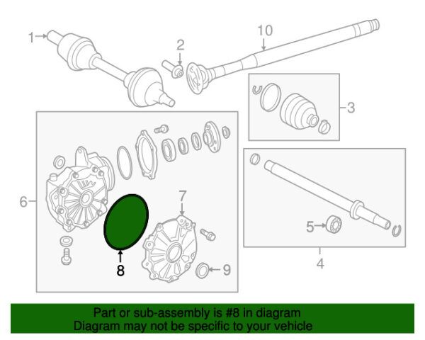 A0269979445 - NEW MERCEDES-BENZ E C CLASS FRONT AXLE HOUSING COVER GASKET A0269979445