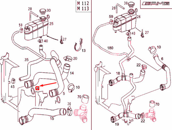 A027997184864 - NEW MERCEDES-BENZ S W220 COOLANT HOSE O-RING SEAL A027997184864 ORIGINAL