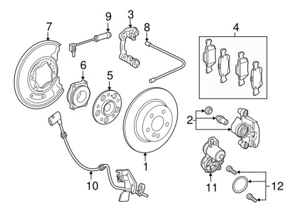 A0279973945 - NEW MERCEDES-BENZ GLC-CLASS PARKING BRAKE DRIVE O-RING A0279973945 GENUINE