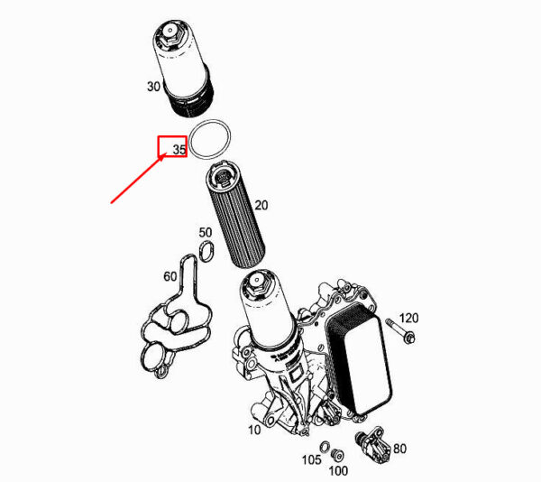 A0289974745 - New MERCEDES-BENZ CLS C257 Engine Oil Filter O-Ring A0289974745