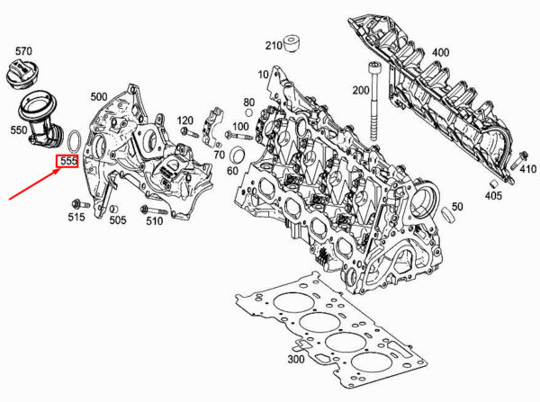 A0289979045 - New MERCEDES-BENZ A W177 Engine Oil Filler Pipe O-Ring A0289979045