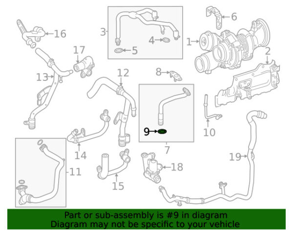 A0299972345 - NEW MERCEDES-BENZ GLE G-CLASS TURBOCHARGER OIL LINE O-RING A0299972345 GENUINE