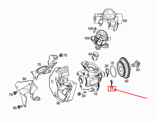 A0299972645 - NEW MERCEDES-BENZ CLS C257 MOTOROL RETURN O-RING A0299972645 GENUINE