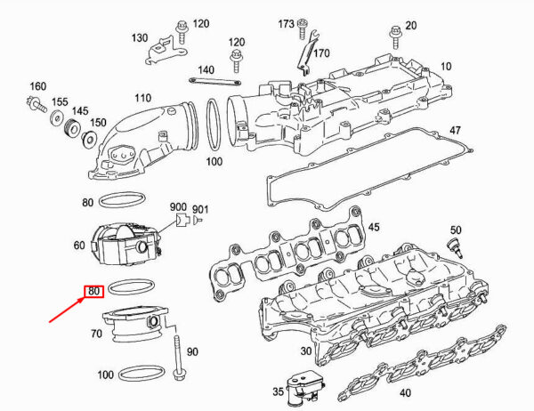 A0299975448 - NEW MERCEDES-BENZ GL X166 OIL FILTER SEALING RING A0299975448 ORIGINAL