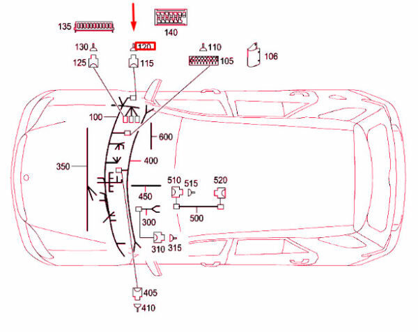 A0355452528 - New MERCEDES-BENZ ML W164 Flat Plug Terminal A0355452528