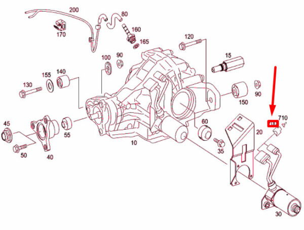 A0465458128 - MERCEDES-BENZ ML W164 REAR AXLE SERVO MOTOR CONNECTOR A0465458128 NEW GENUINE
