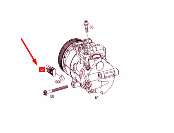 A0515455328 - NEW MERCEDES-BENZ CLA COUPE C117 COMPRESSOR END PLUG A0515455328 ORIGINAL
