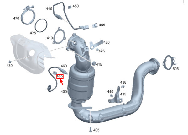 A0941590200 - New MB GLA H247 AMG Lambda Sensor To Crankcase Bracket A0941590200