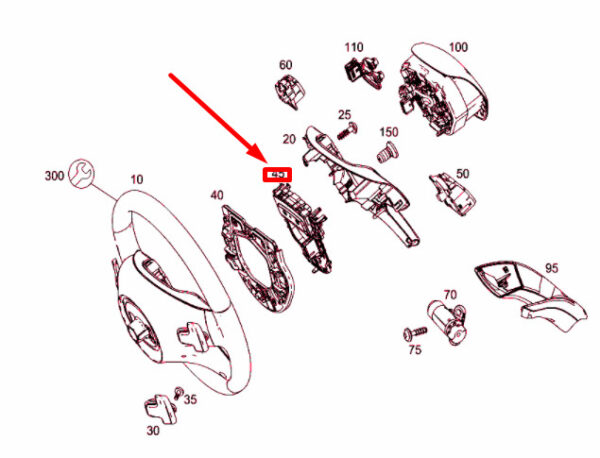 A0994641300 - MERCEDES-BENZ GLE W166 STEERING WHEEL CONTACT PLATE A0994641300 NEW GENUINE