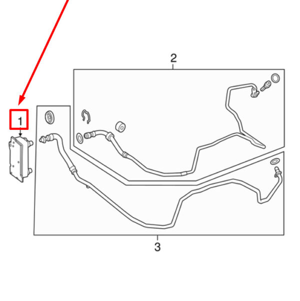 A0995000300 - NEW MERCEDES-BENZ S W222, V222, X222 TRANSMISSION OIL COOLER A0995000300
