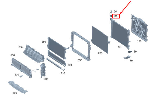 A0995043701 - Mercedes-Benz EQS V297 Engine Cooler Elastomer Bearing A0995043701 NEW ORIGINAL