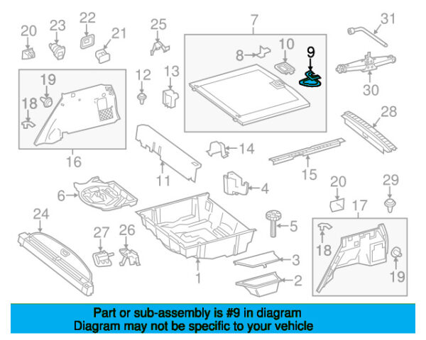 A099680011164 - Mercedes-Benz Replacement Tire Cover Clip A099680011164
