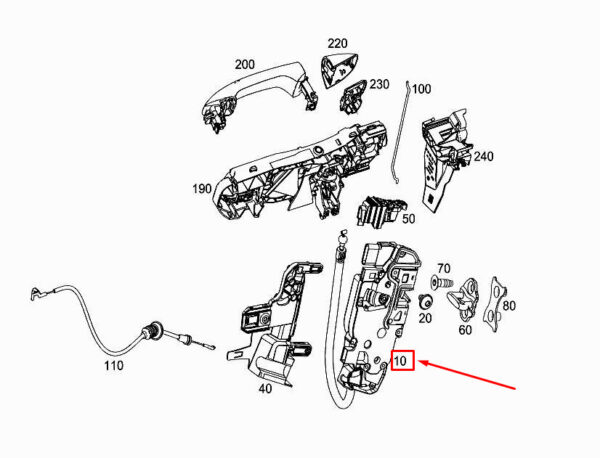 A0997201702 - NEW MERCEDES-BENZ A W177 FRONT LEFT DOOR LOCK A0997201702 ORIGINAL