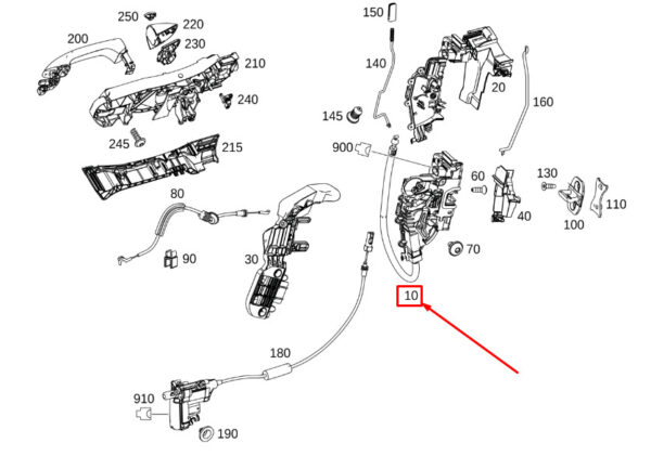 A0997206301 - New MERCEDES-BENZ S W222 Front Left Door Lock LHD A0997206301