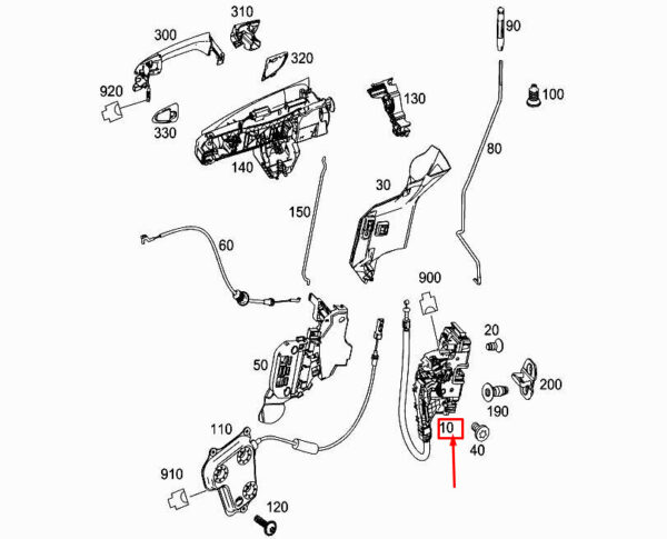 A0997208901 - NEW MERCEDES-BENZ ML W166 FRONT LEFT DOOR LOCK A0997208901 GENUINE