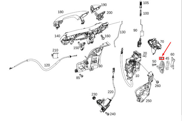 A0997230700 - NEW MERCEDES-BENZ E C238 FRONT DOOR LOCK STRIKER PLATE A0997230700 GENUINE