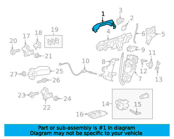 A09976016597787 - Mercedes-Benz exterior door handle rear right outside A09976016597787
