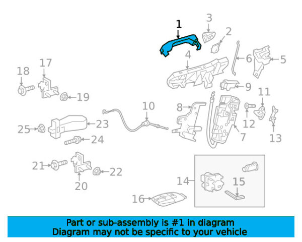 A09976020019191 - Mercedes-Benz exterior door handle rear right outside A09976020019191