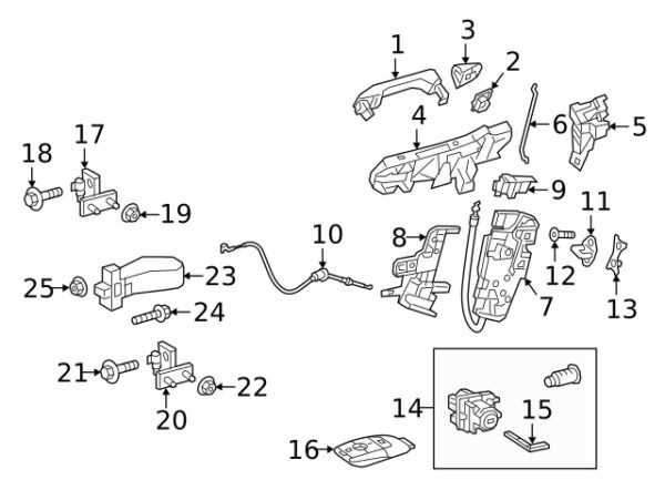 A09976020019191 - Mercedes-Benz exterior door handle rear right outside A09976020019191