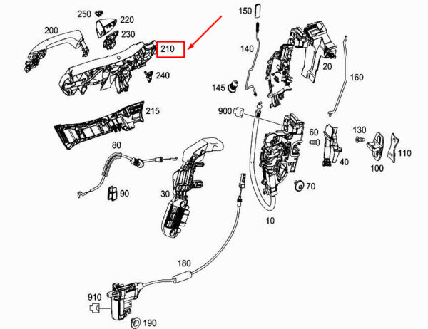 A0997603001 - Mercedes-Benz S W222 Front Right Door Bearing Mount A0997603001 NEW GENUINE