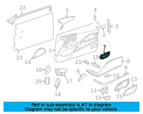 A09976054019197 - Mercedes-Benz exterior door handle rear right A09976054019197
